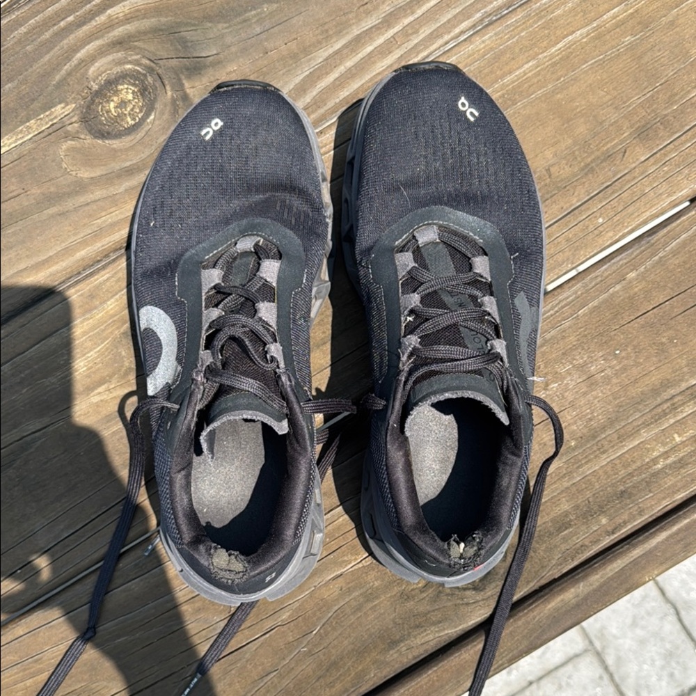 On Running Charcoal Athletic Shoes with Breathable Mesh - Women’s